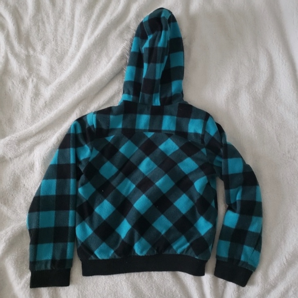 Faded Glory Teal Winter Coat Fur Lined Hood sz XL - Picture 2 of 6
